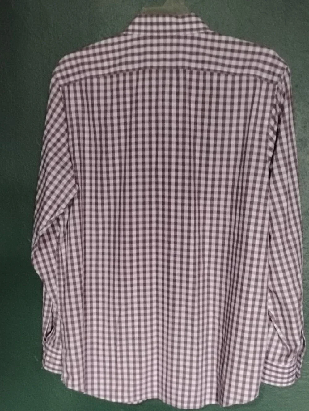 Banana Republic Men's Check Button-Up Shirt - White & Gray